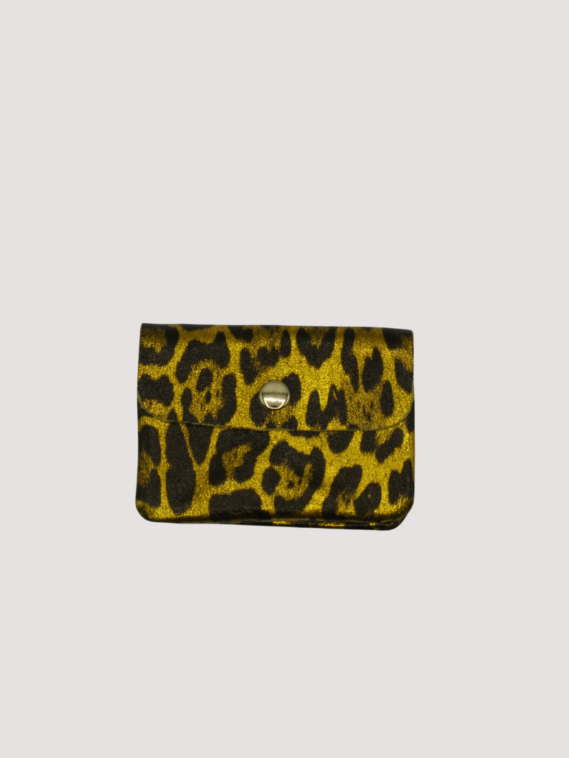 Monedero Piel Brillo Leopardo