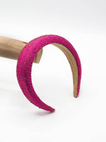diadema, fucsia, brillantes