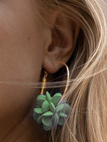 pendientes, pendientes flores