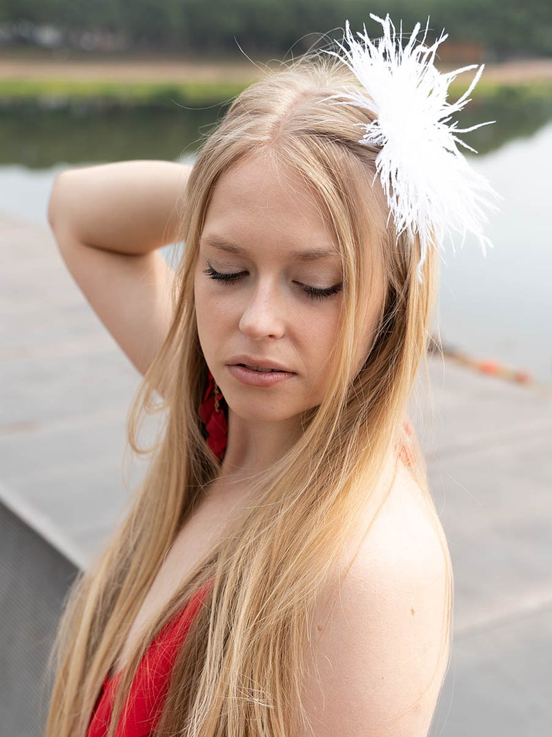 tocado, plumas