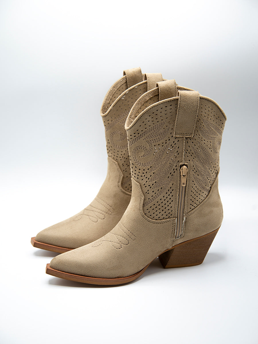 Botas cowboy mujer online beige