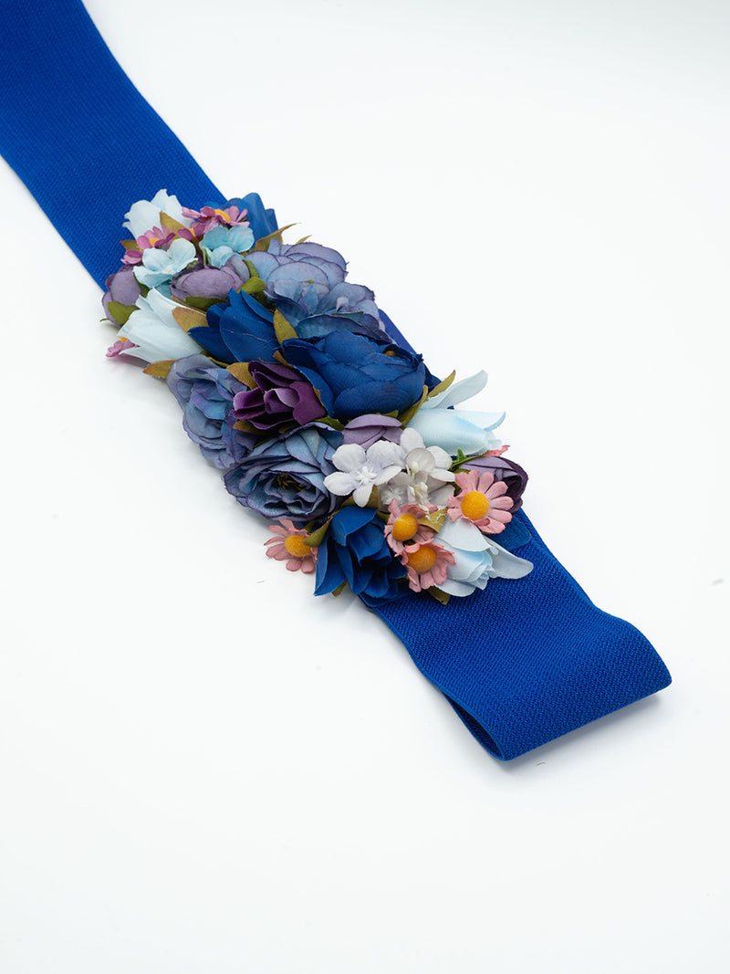 Cinturón de Fiesta Azul Saray - Cinturones para Vestidos - Flormoda